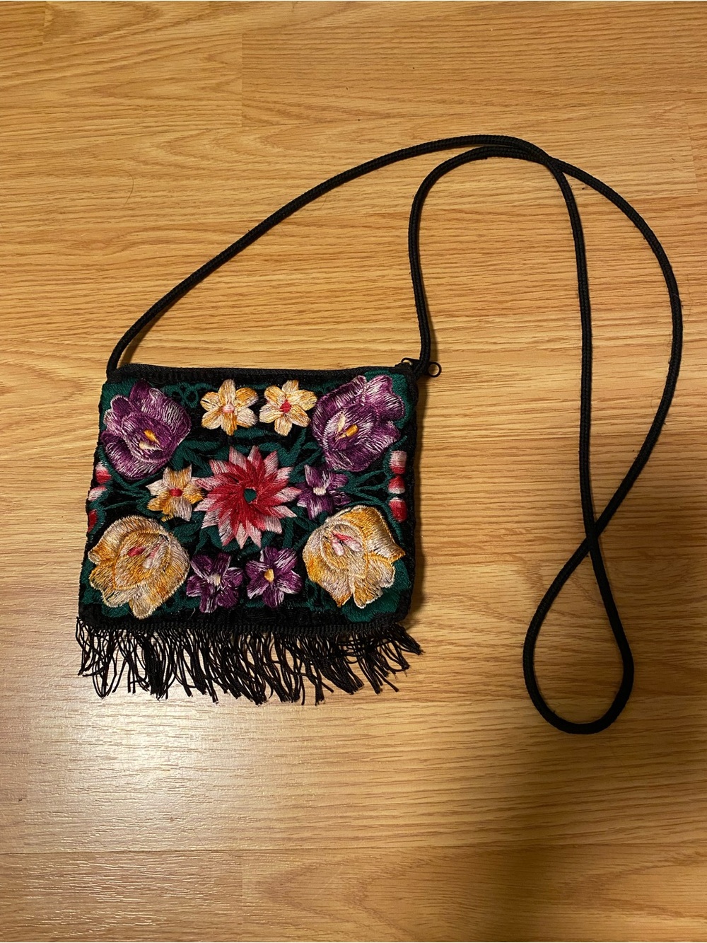 Embroidered purse made in Guatemala floral
